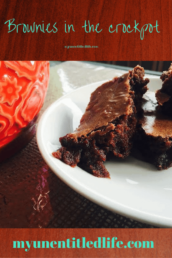 brownies in the crockpot when you can't use your oven! 
