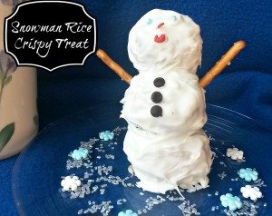 rice crispy snowman