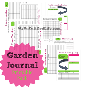 Garden Journal printable pack