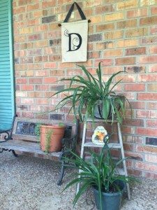 my fun porch redo with yard sale finds