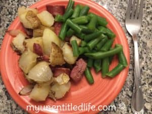 sausage, potatoes, onions dinner recipe