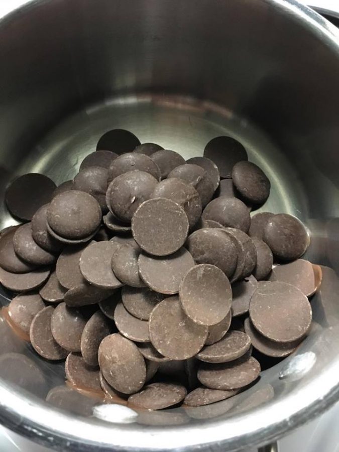add wafers to double boiler 