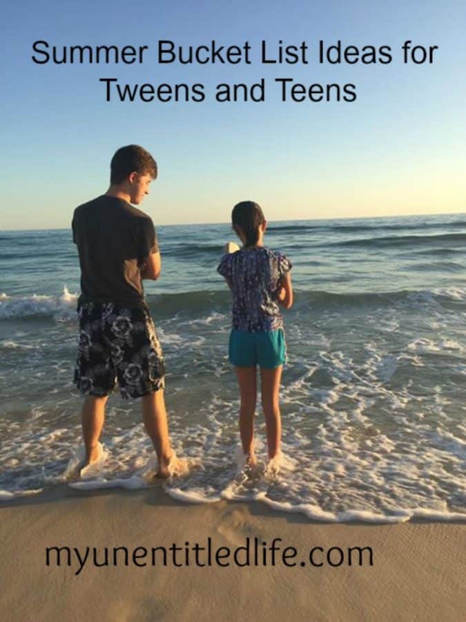 summer bucket list ideas for teens and tweens 