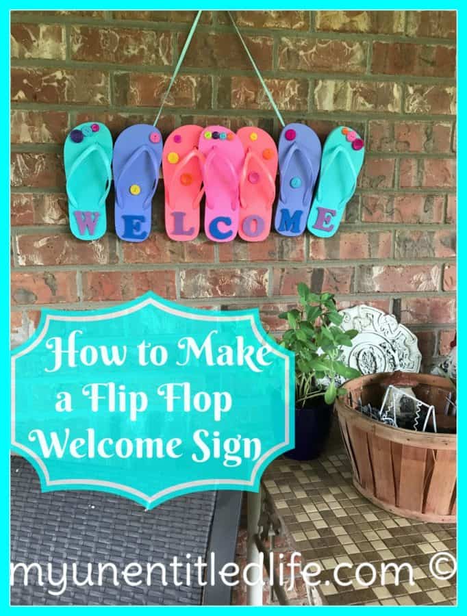 how to make a flip flop welcome sign
